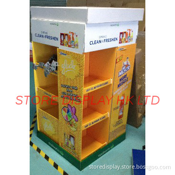 Promotion Laminated Cosmetic Display Stands in Corrugated Cardboard